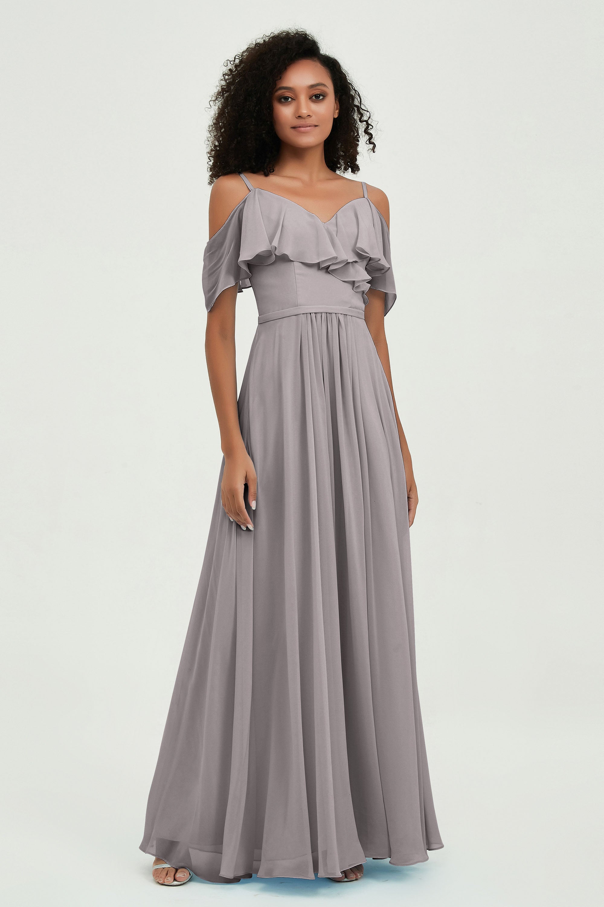 floor-length bridesmaid dress chiffon a line off the shoulder formal evening dresses gowns