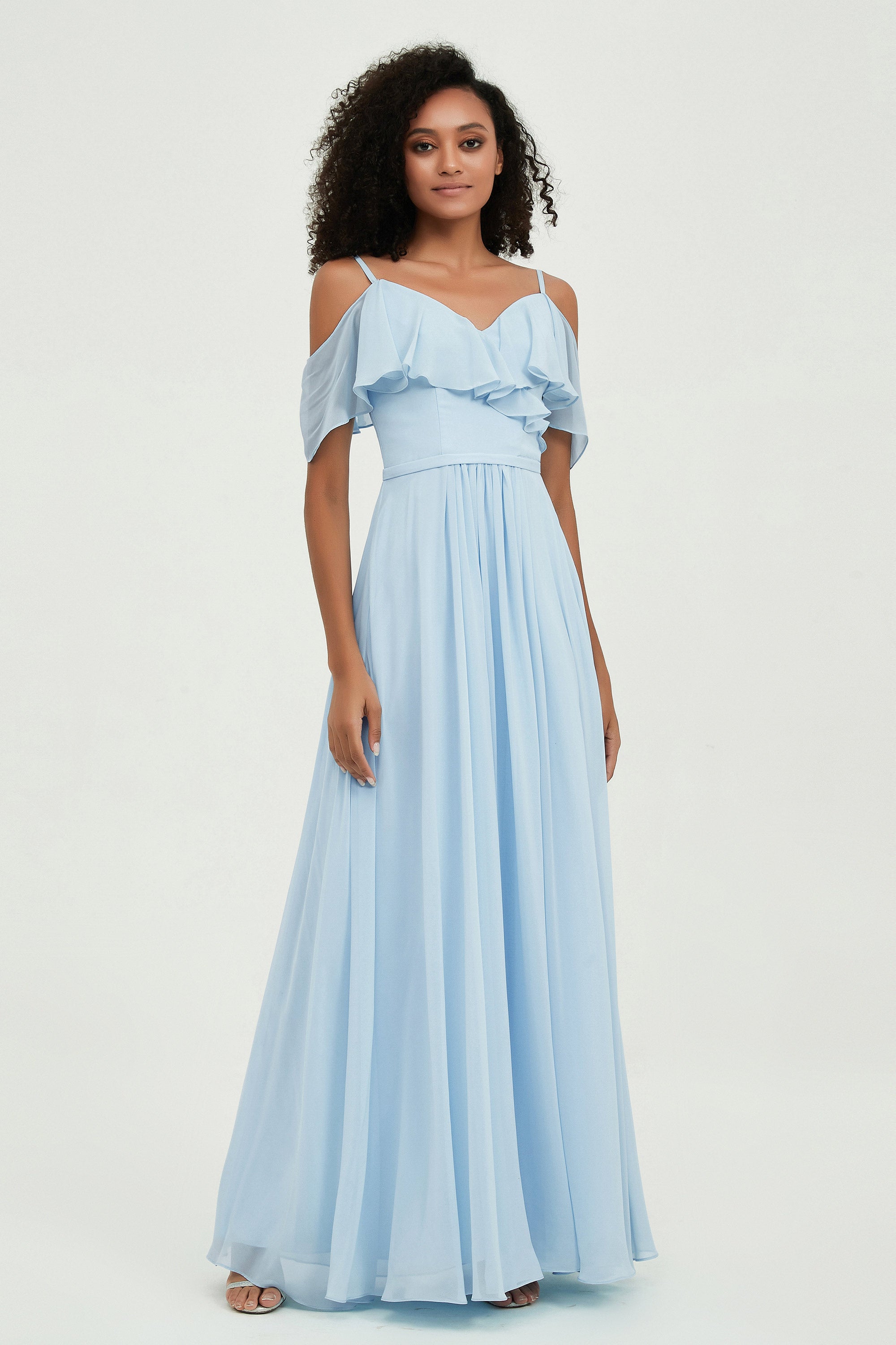 floor-length bridesmaid dress chiffon a line off the shoulder formal evening dresses gowns