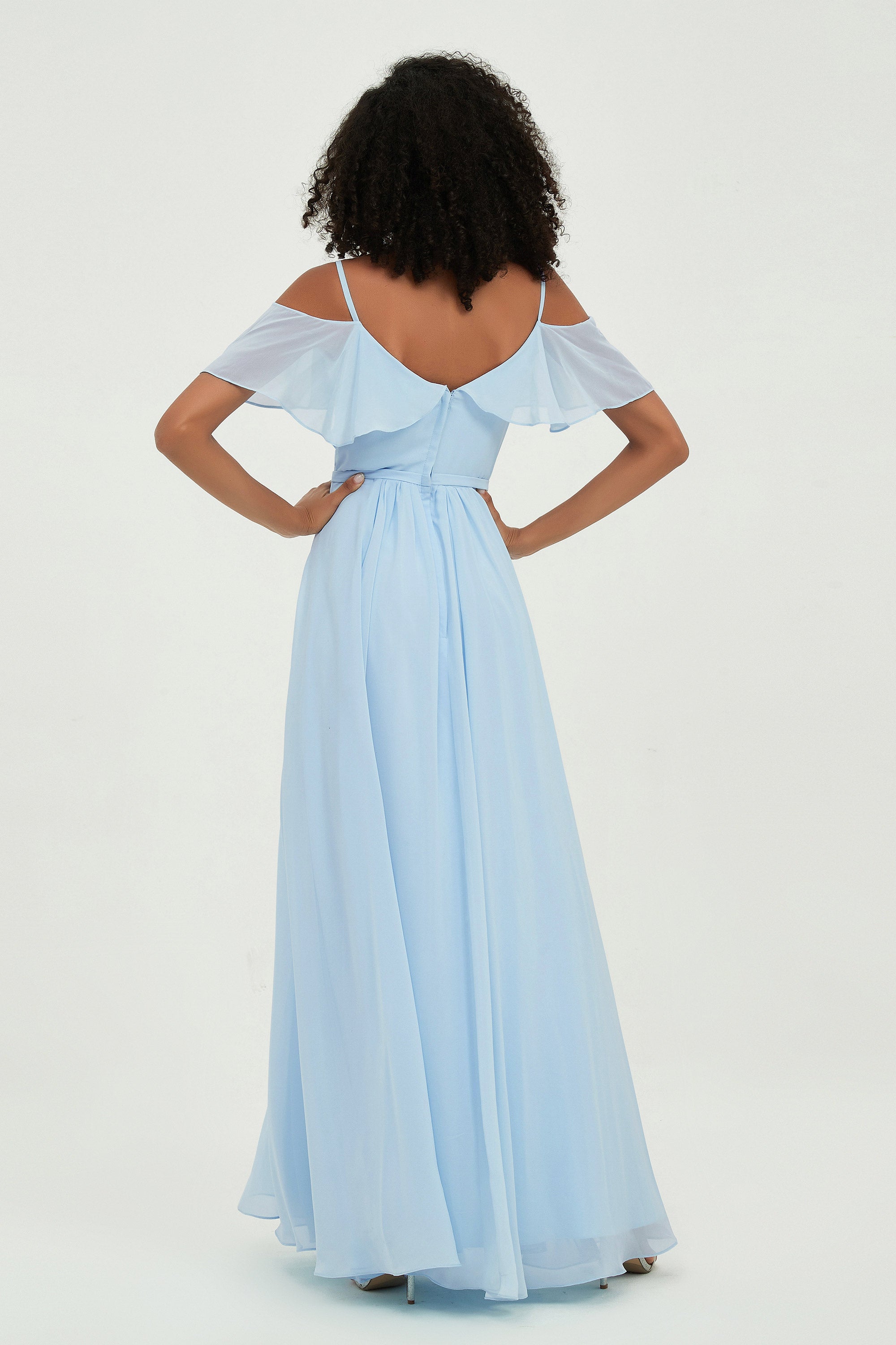floor-length bridesmaid dress chiffon a line off the shoulder formal evening dresses gowns