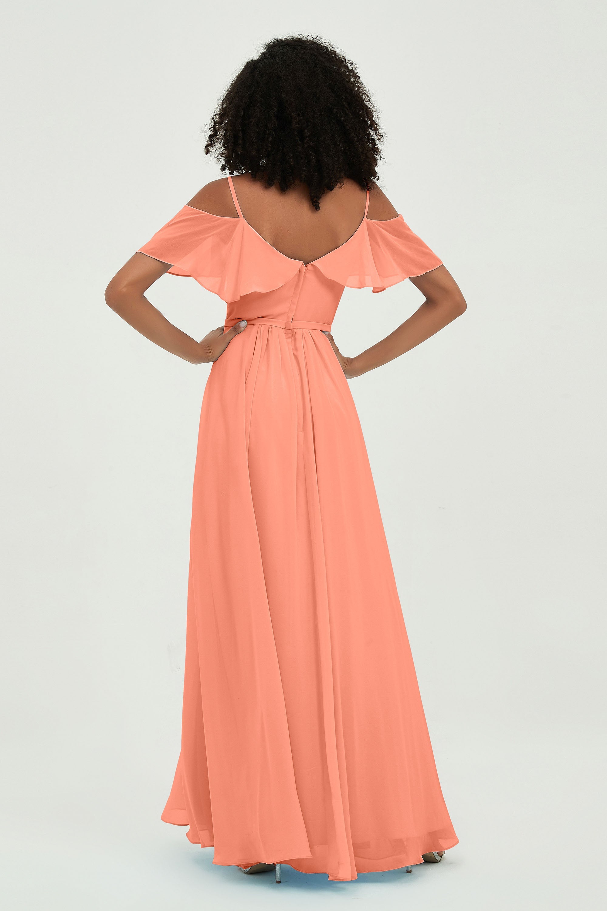 floor-length bridesmaid dress chiffon a line off the shoulder formal evening dresses gowns