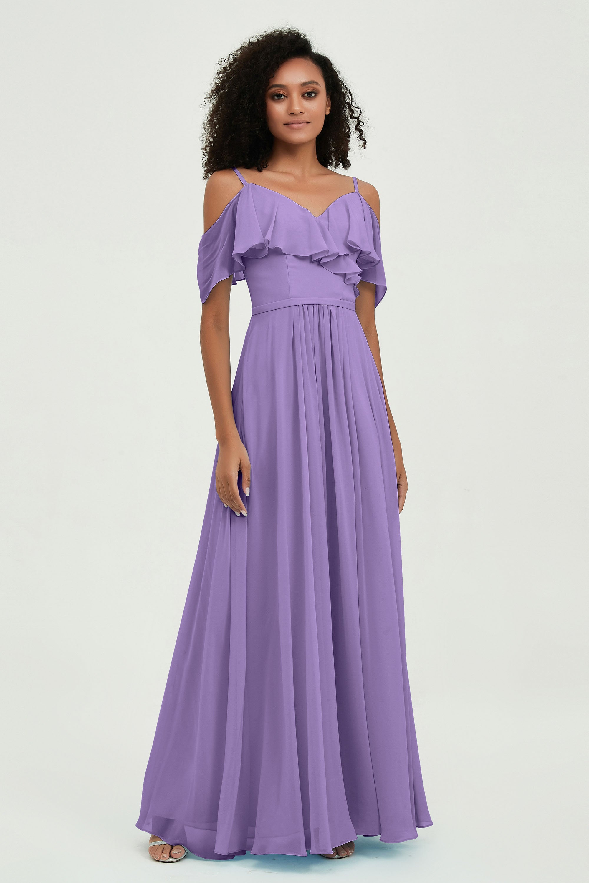 floor-length bridesmaid dress chiffon a line off the shoulder formal evening dresses gowns