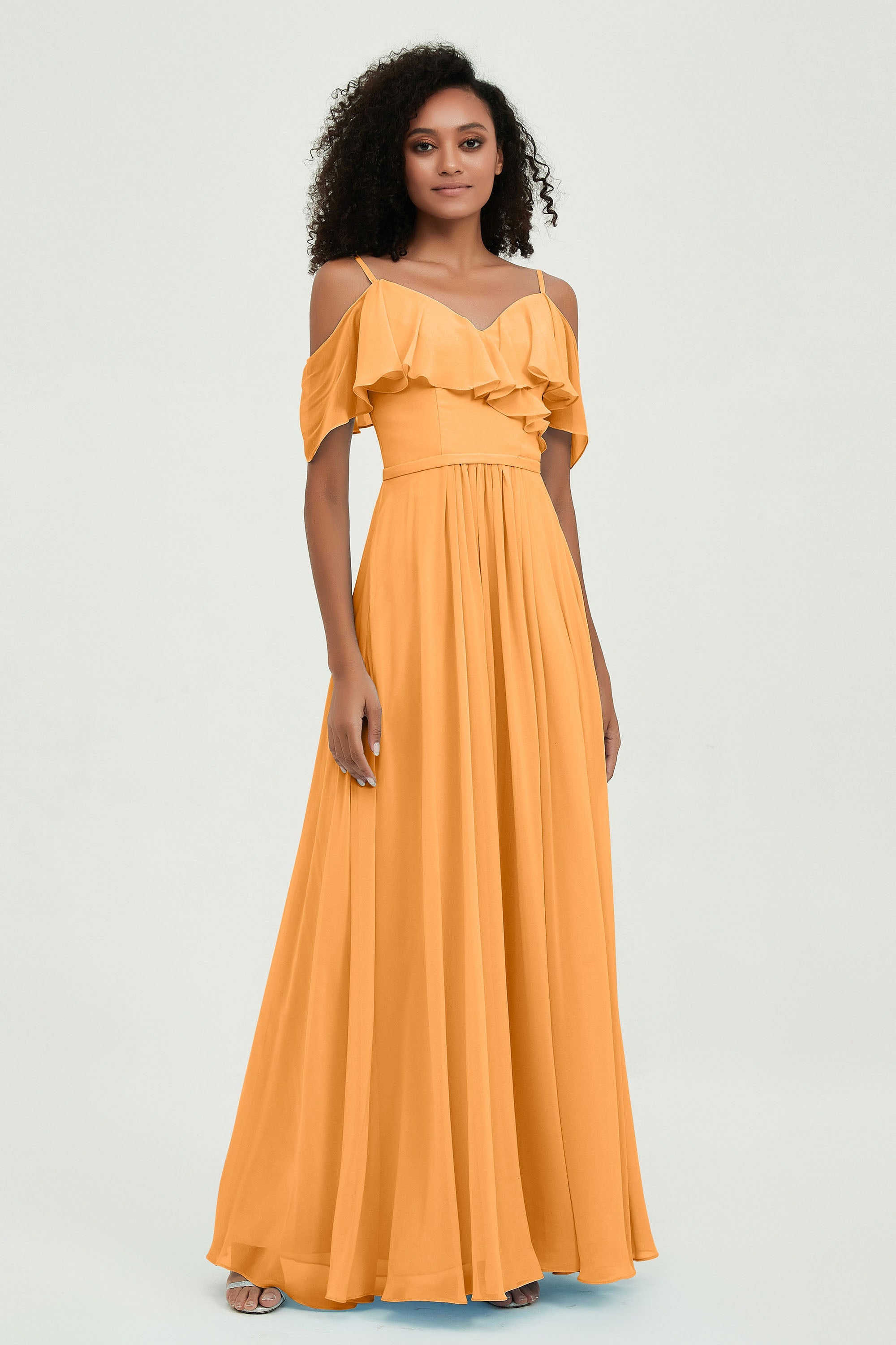 floor-length bridesmaid dress chiffon a line off the shoulder formal evening dresses gowns