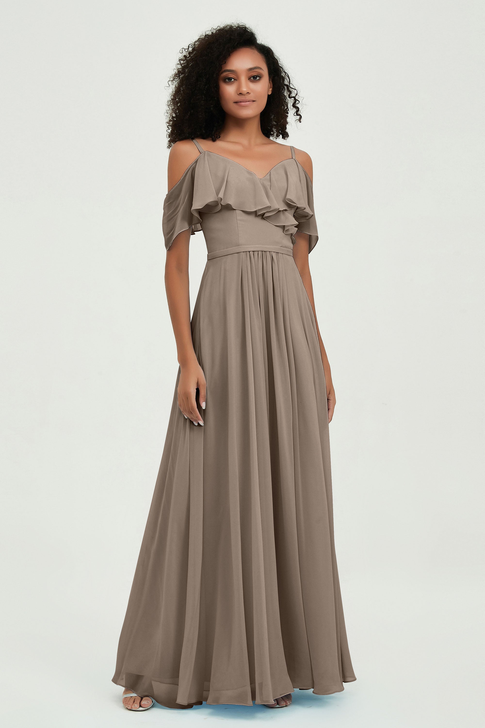 floor-length bridesmaid dress chiffon a line off the shoulder formal evening dresses gowns