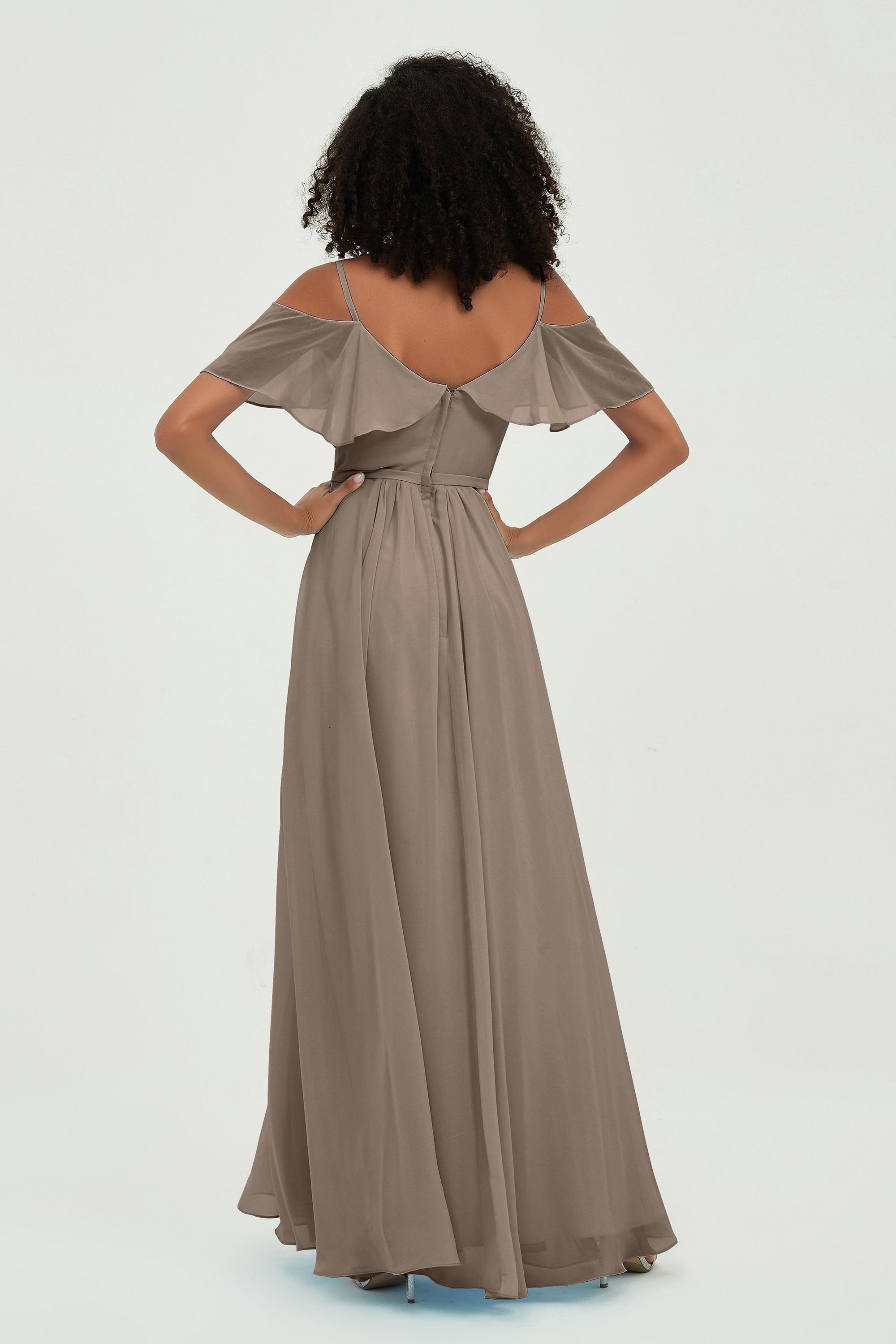 floor-length bridesmaid dress chiffon a line off the shoulder formal evening dresses gowns