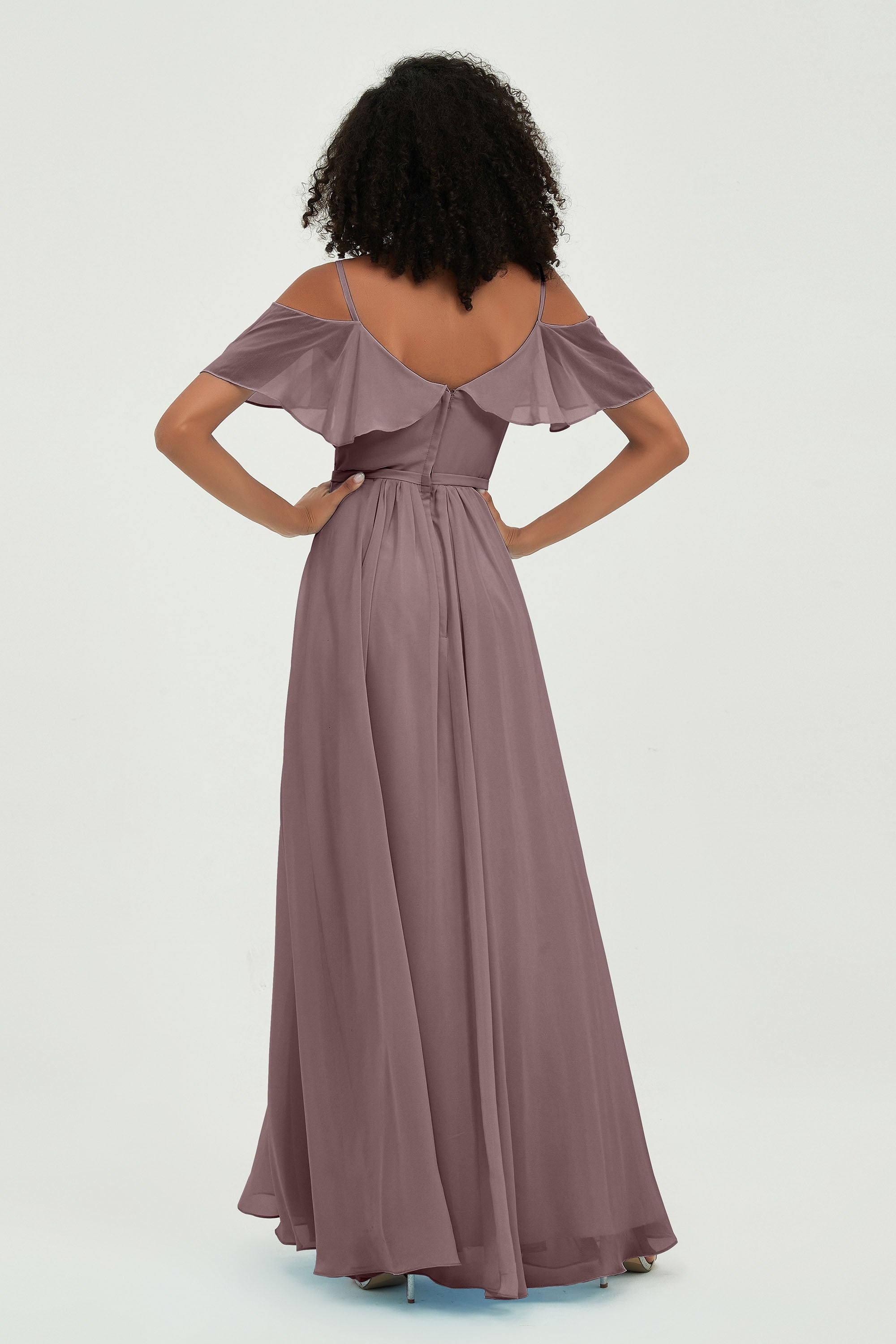 floor-length bridesmaid dress chiffon a line off the shoulder formal evening dresses gowns