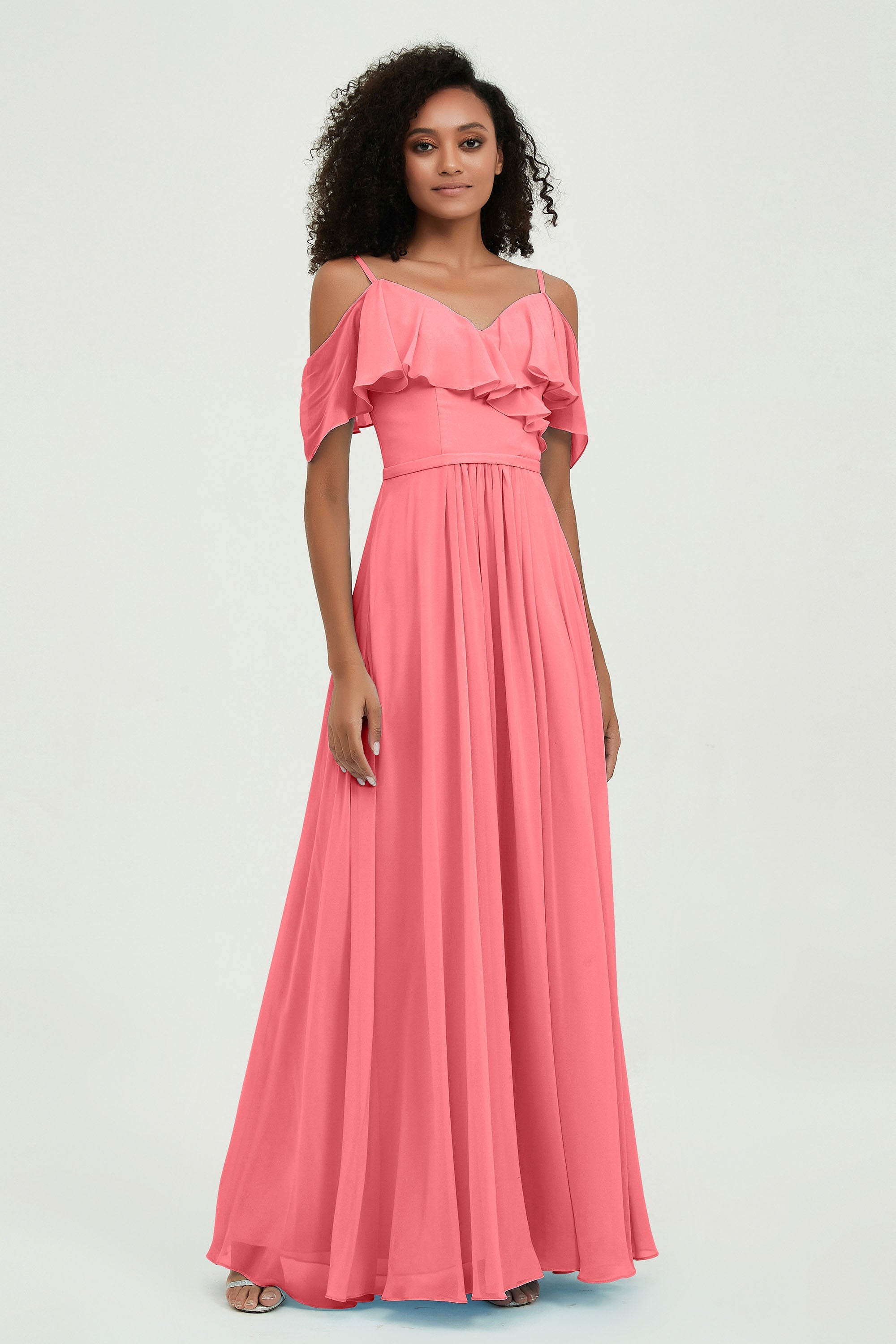 floor-length bridesmaid dress chiffon a line off the shoulder formal evening dresses gowns