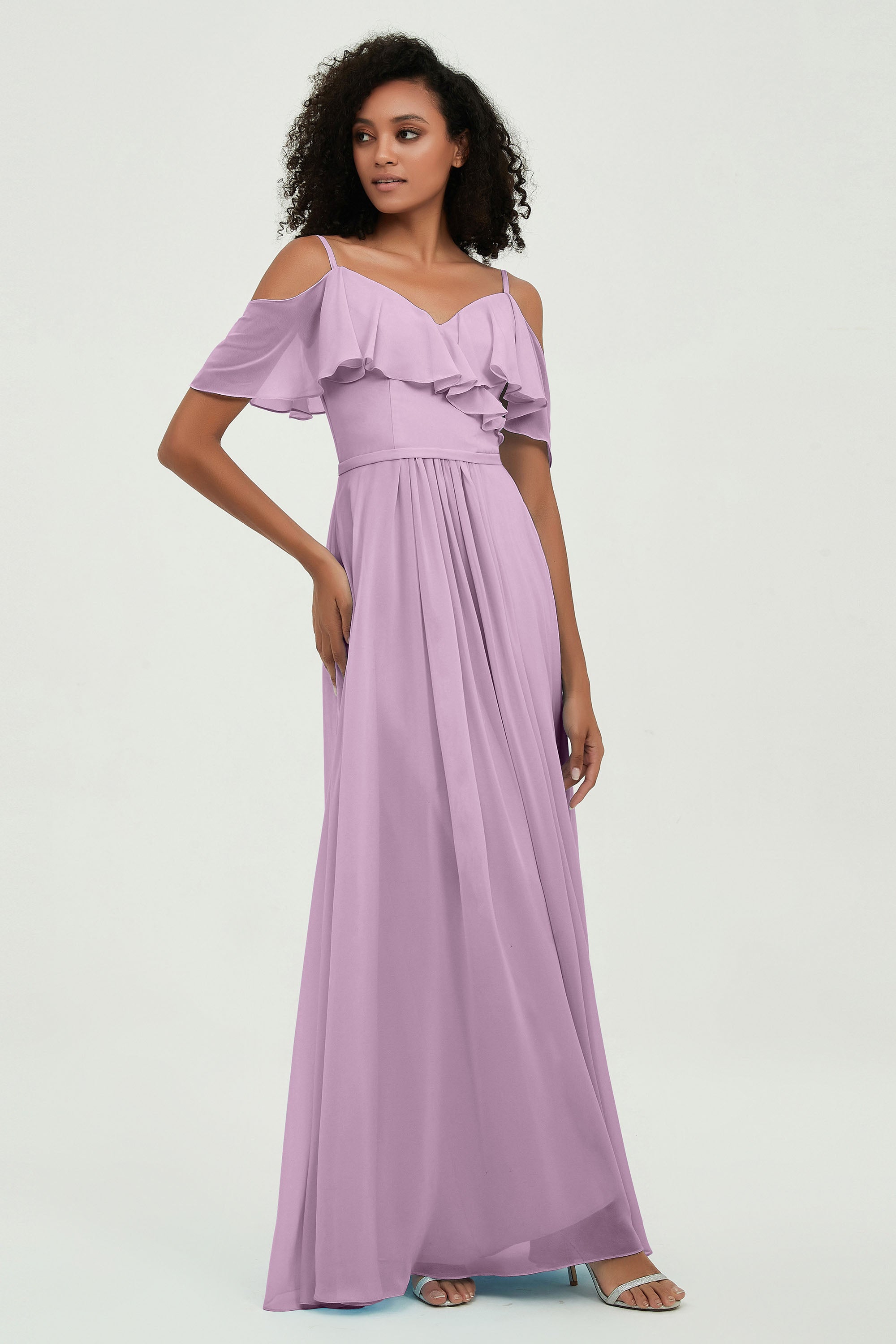 floor-length bridesmaid dress chiffon a line off the shoulder formal evening dresses gowns