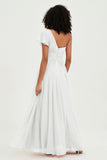 One Shoulder Flutter Sleeves Chiffon Bridesmaid Dress Plus Size Formal Evening Dresses