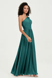 One Shoulder Flutter Sleeves Chiffon Bridesmaid Dress Plus Size Formal Evening Dresses
