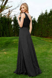 One Shoulder Sleeveless Lace Formal Evening Dresses Sash Ruched Bridesmaid Party Gowns