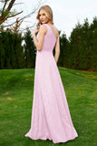 One Shoulder Sleeveless Lace Formal Evening Dresses Sash Ruched Bridesmaid Party Gowns