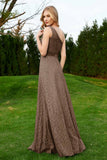 One Shoulder Sleeveless Lace Formal Evening Dresses Sash Ruched Bridesmaid Party Gowns