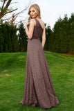 One Shoulder Sleeveless Lace Formal Evening Dresses Sash Ruched Bridesmaid Party Gowns