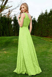 One Shoulder Sleeveless Lace Formal Evening Dresses Sash Ruched Bridesmaid Party Gowns