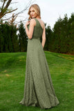 One Shoulder Sleeveless Lace Formal Evening Dresses Sash Ruched Bridesmaid Party Gowns
