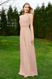 One Shoulder Sleeveless Lace Formal Evening Dresses Sash Ruched Bridesmaid Party Gowns