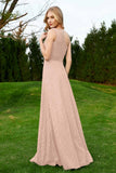 One Shoulder Sleeveless Lace Formal Evening Dresses Sash Ruched Bridesmaid Party Gowns