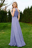One Shoulder Sleeveless Lace Formal Evening Dresses Sash Ruched Bridesmaid Party Gowns