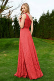 One Shoulder Sleeveless Lace Formal Evening Dresses Sash Ruched Bridesmaid Party Gowns