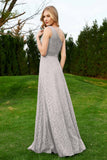 One Shoulder Sleeveless Lace Formal Evening Dresses Sash Ruched Bridesmaid Party Gowns