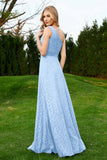 One Shoulder Sleeveless Lace Formal Evening Dresses Sash Ruched Bridesmaid Party Gowns