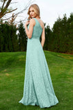 One Shoulder Sleeveless Lace Formal Evening Dresses Sash Ruched Bridesmaid Party Gowns