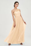 One Shoulder Tulle Ruched Bridesmaid Dress A Line Formal Evening Prom Dresses Gowns