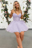 A-Line Ruffled Yellow Strapless Corset Short Homecoming Dress