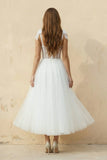 Sex Short White Wedding Dresses With Tulle Tea-Length