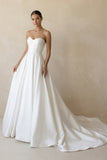 Ball Gown Sweetheart Satin Wedding Dresses