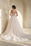 Ball Gown Sweetheart Tulle Wedding Dresses with Appliques
