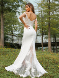 A-Line/Princess Stretch Crepe Off-the-Shoulder Sleeveless Sweep/Brush Train Bridesmaid Dresses Evening Dress