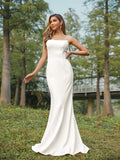 Sheath/Column Stretch Crepe Ruched Strapless Sleeveless Sweep/Brush Train Bridesmaid Dresses Evening Dress