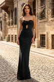 Red Sweetheart Satin Mermaid Long Prom Dress