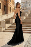 Sheath Strapless Sweetheart Long Prom Dress with Slit