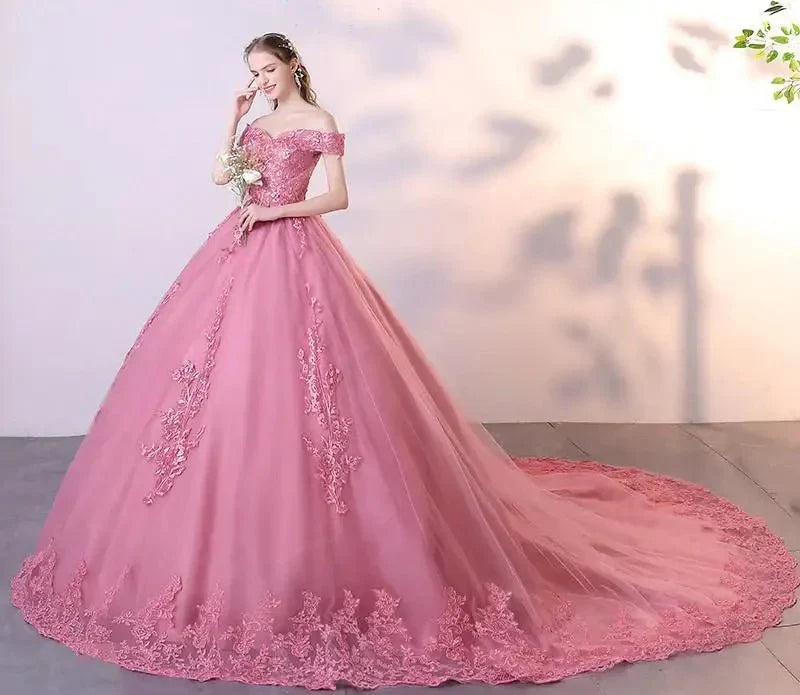 Royal Blue Lace Off the Shoulder Quinceanera Dresses with Flowers
