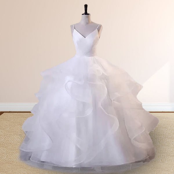 Royal Blue V Neck Tulle Quinceanera Dresses With Ruffles