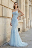 Mermaid Spaghetti Straps Lace Prom Dress