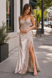 Sheath Black Long Appliques Prom Dress