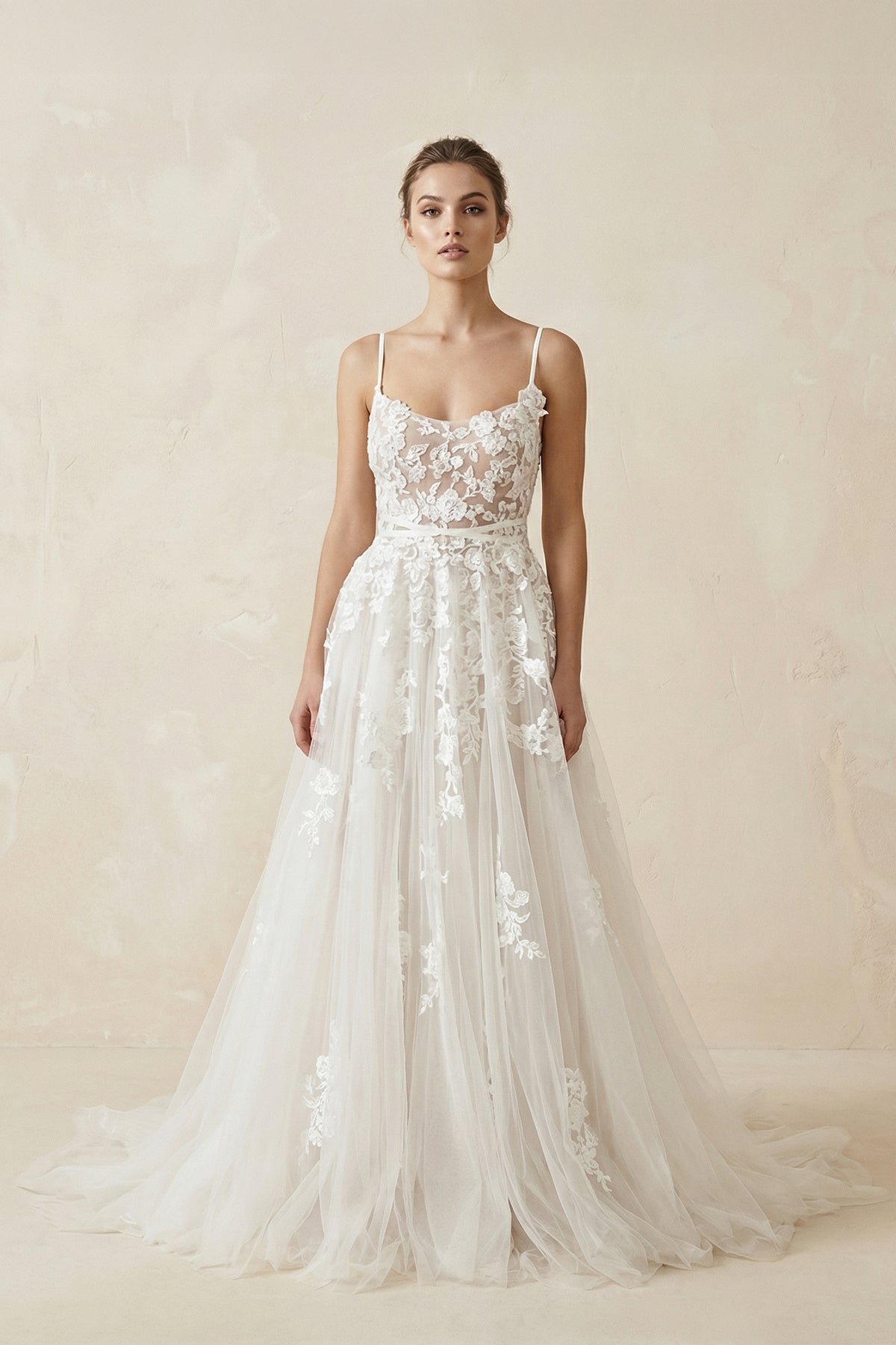 Boho Lace Wedding Dresses A Line Princess