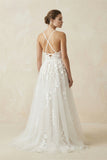 Boho Lace Wedding Dresses A Line Princess