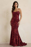 Sky Blue Spaghetti Straps Mermaid Tulle Long Prom Dresses With Appliques