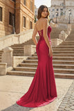Sheath Strapless Sweetheart Long Prom Dress with Slit