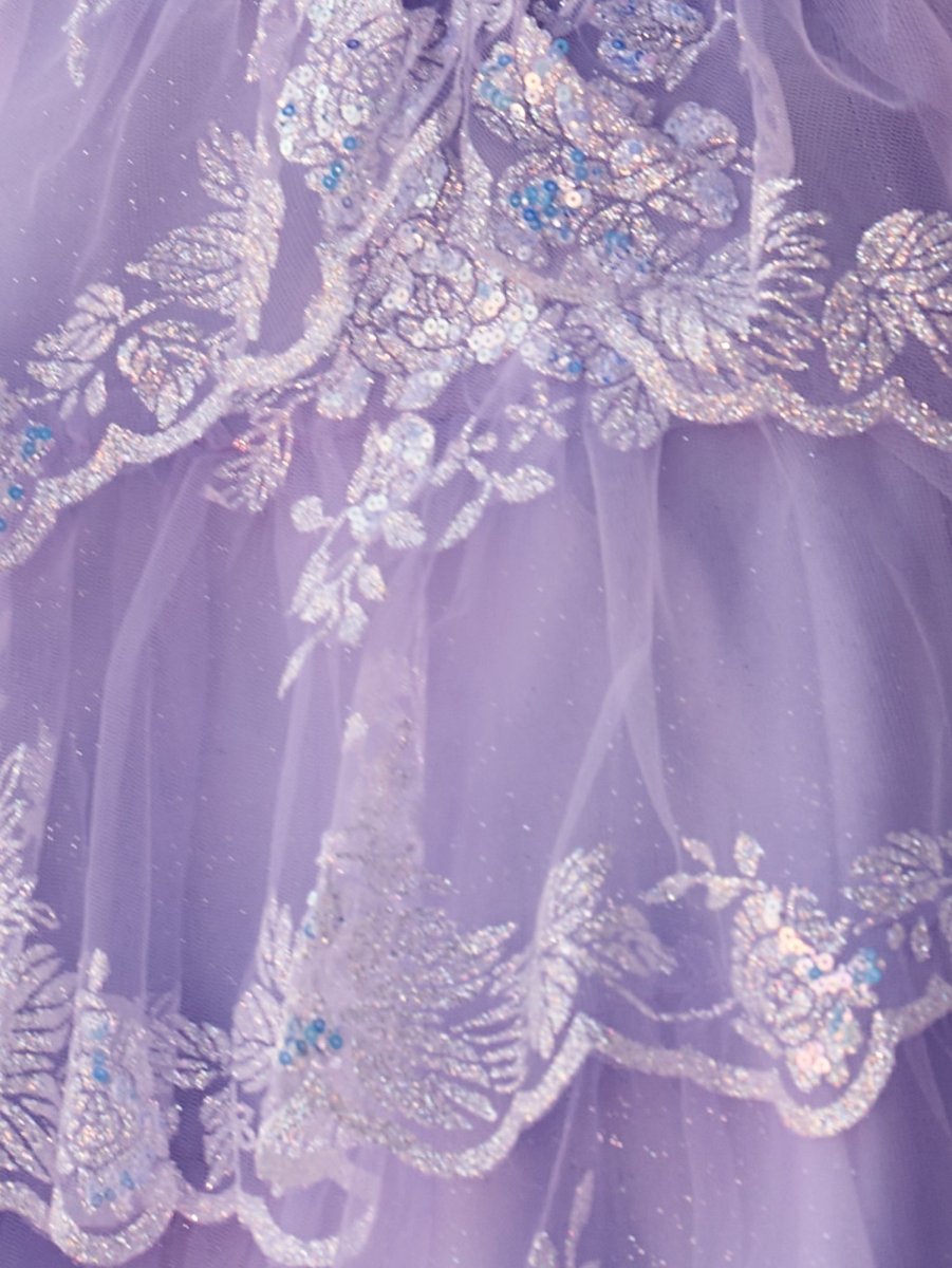Lavender - A Line V Neck Sequins Short Homcoming Dresses With Appliques