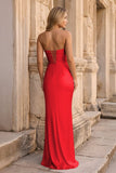 Ruched Strapless Pink Long Prom Dress