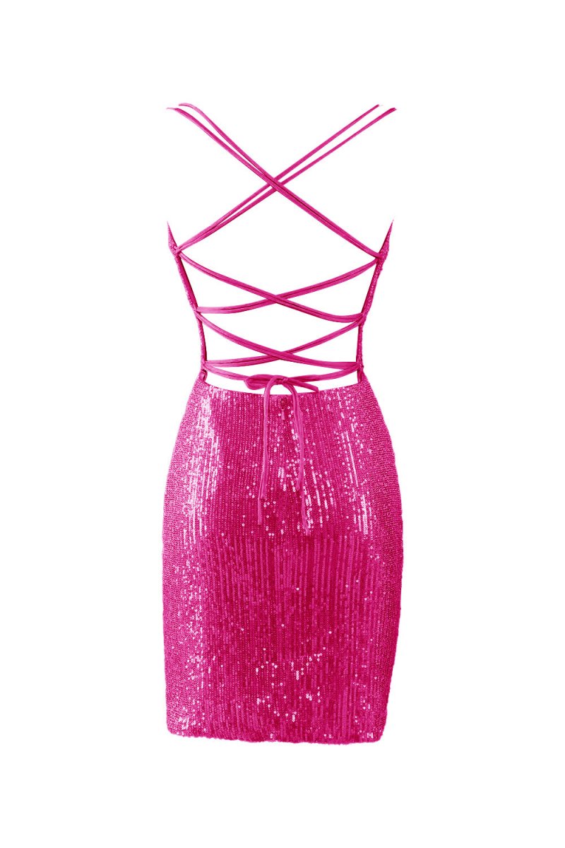 Bodycon V Neck Blue Sequins Mini Party Dresses