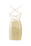 Bodycon V Neck Blue Sequins Mini Party Dresses