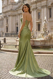 Fuchsia Off The Shoulder Satin Pleated Mermaid Formal Prom Dresses With Beading