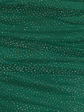 Dark Green Bow Bust Glitter Sheath Homecoming Dress