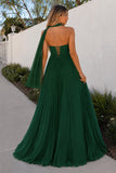 A Line Light Pink Sweetheart Chiffon Long Prom Dress